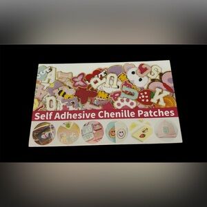 A-Z Orange Self Adhesive Chenille Patches